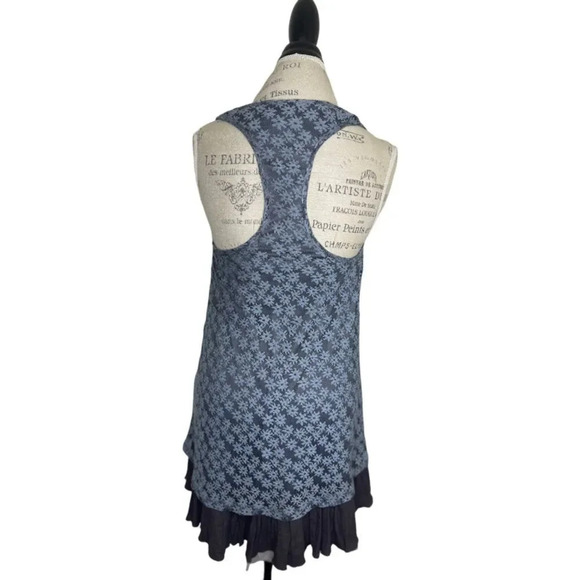 A'reve Anthropologie Dress Blue and Gray w/under skirt Multiple Sizes EUC - Picture 2 of 11